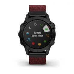 Garmin Run Fenix 6 Sapphire Smartwatch - Black DLC With Heathered Red Nylon Band 17 Garmin Run Fenix 6 Sapphire Smartwatch - Black DLC With Heathered Red Nylon Band