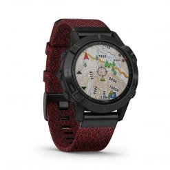 Garmin Run Fenix 6 Sapphire Smartwatch - Black DLC With Heathered Red Nylon Band 15 Garmin Run Fenix 6 Sapphire Smartwatch - Black DLC With Heathered Red Nylon Band