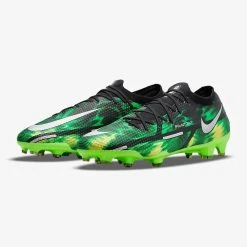 Nike Soccer Unisex Phantom GT2 Pro SW FG - Black/MTLC Platinum Green-Regular (D)