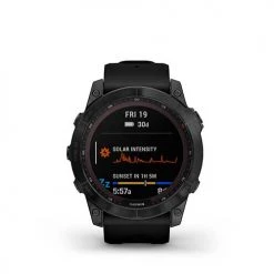 Garmin Fēnix 7X Sapphire - Black Titanium With Black Silicone Band Run