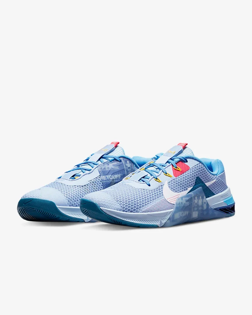 Men's Nike Metcon 7 Cross Training Shoe- Light Marine/White/University Blue- Regular (D) 3 Men's Nike Metcon 7 Cross Training Shoe- Light Marine/White/University Blue- Regular (D)