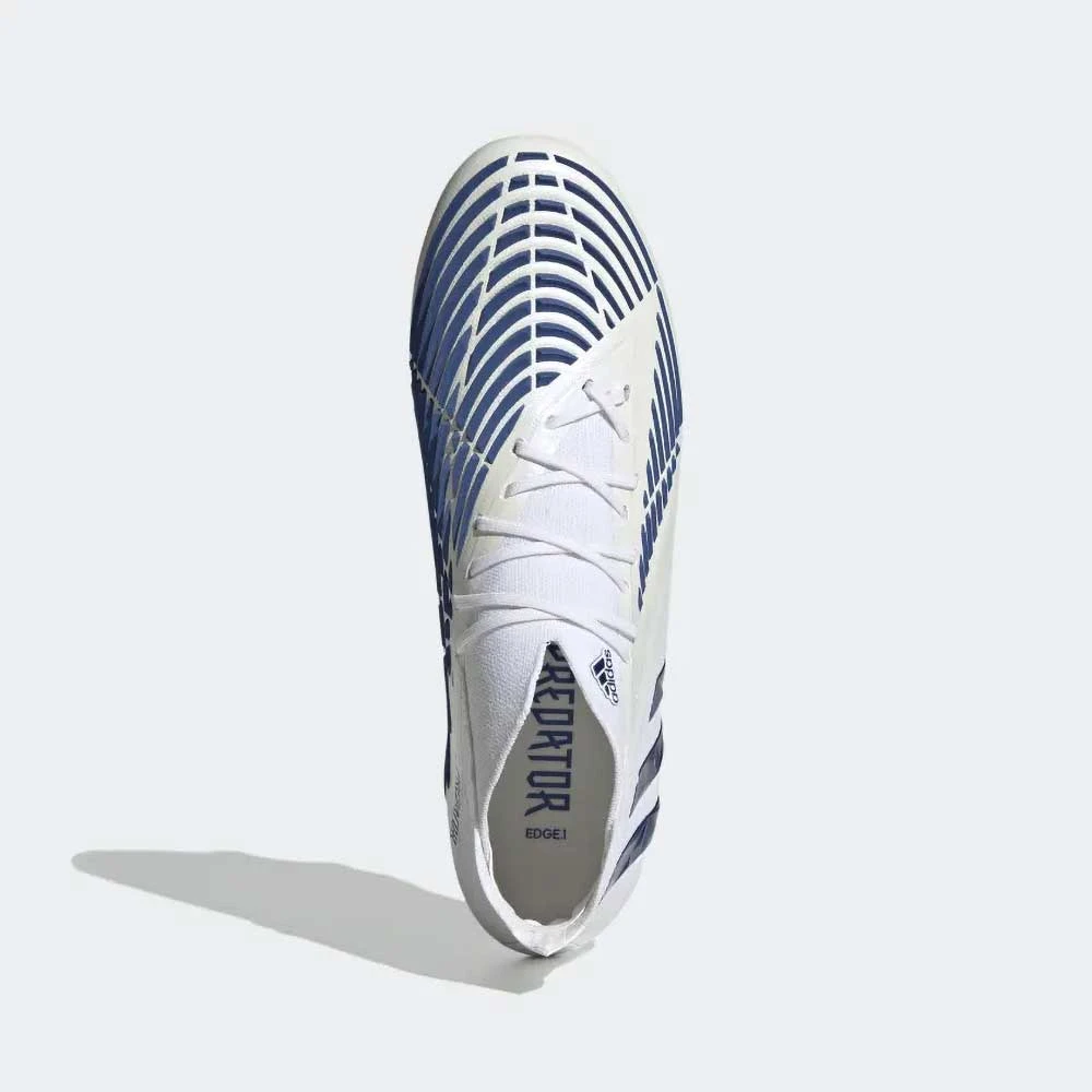 Adidas Men's Predator Edge .1 Firm Ground Soccer Shoe-Ftwr White/Harbor Blue 5 Adidas Men's Predator Edge .1 Firm Ground Soccer Shoe-Ftwr White/Harbor Blue
