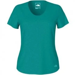 North Face Women's Terrain Short Sleeve Scoop-Neck Tee - Porcelain Green Tops