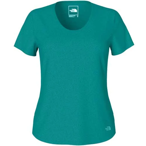 North Face Women's Terrain Short Sleeve Scoop-Neck Tee - Porcelain Green Tops 1 North Face Women's Terrain Short Sleeve Scoop-Neck Tee - Porcelain Green Tops