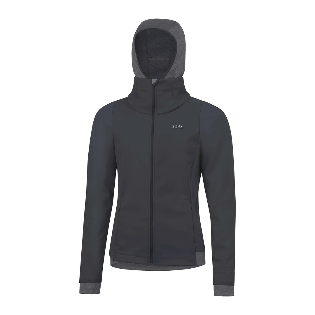 Gore Wear Tops Women's R3 GORE® WINDSTOPPER® Thermo Hoodie - Terra Grey 3 Gore Wear Tops Women's R3 GORE® WINDSTOPPER® Thermo Hoodie - Terra Grey