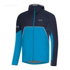 Gore Wear Apparel Men's Partial GORE-TEX Infinium™ Hooded Jacket - Dynamic Cyan