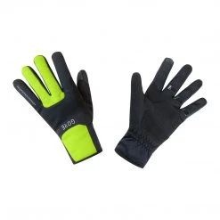 Gore Wear Men's GORE® Windstopper® Thermo Gloves - Black/Neon Yellow Run