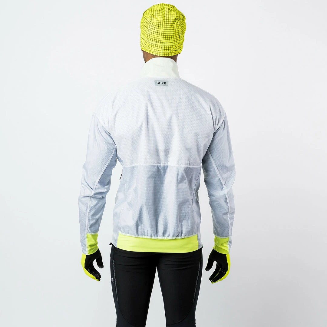 Gore Wear Apparel Men's Drive Jacket - White/Neon Yellow 4 Gore Wear Apparel Men's Drive Jacket - White/Neon Yellow