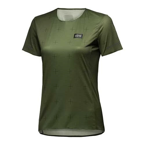 Gore Wear Women's Contest Daily Tee - Utility Green Tops 1 Gore Wear Women's Contest Daily Tee - Utility Green Tops