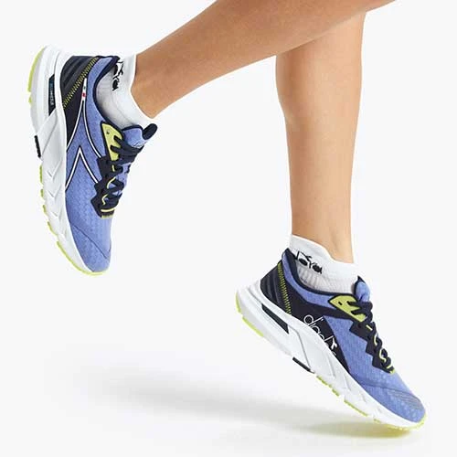 Diadora Women's Mythos Volo 2 Running Shoe- Deep Periwinkle/Neon Yellow- Regular (B) Shoes 2 Diadora Women's Mythos Volo 2 Running Shoe- Deep Periwinkle/Neon Yellow- Regular (B) Shoes