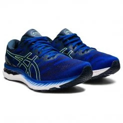 Asics Men's Gel-Nimbus 23 Running Shoe - Monaco Blue/Bright Lime - Regular (D) 10 Asics Men's Gel-Nimbus 23 Running Shoe - Monaco Blue/Bright Lime - Regular (D)
