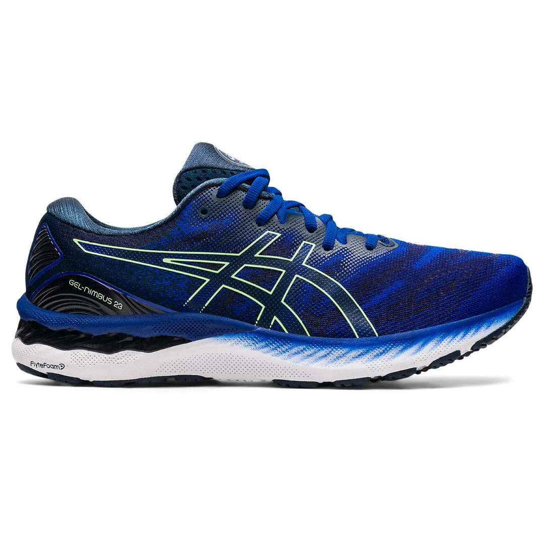 Asics Men's Gel-Nimbus 23 Running Shoe - Monaco Blue/Bright Lime - Regular (D) 1 Asics Men's Gel-Nimbus 23 Running Shoe - Monaco Blue/Bright Lime - Regular (D)
