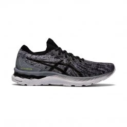 Asics Men's Gel-Nimbus 23 Knit Running Shoe - Sheet Rock/Black - Regular (D) Shoes
