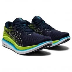 Asics Men's Glideride 2 Running Shoes - French Blue/Hazard Green- Regular (D) 9 Asics Men's Glideride 2 Running Shoes - French Blue/Hazard Green- Regular (D)