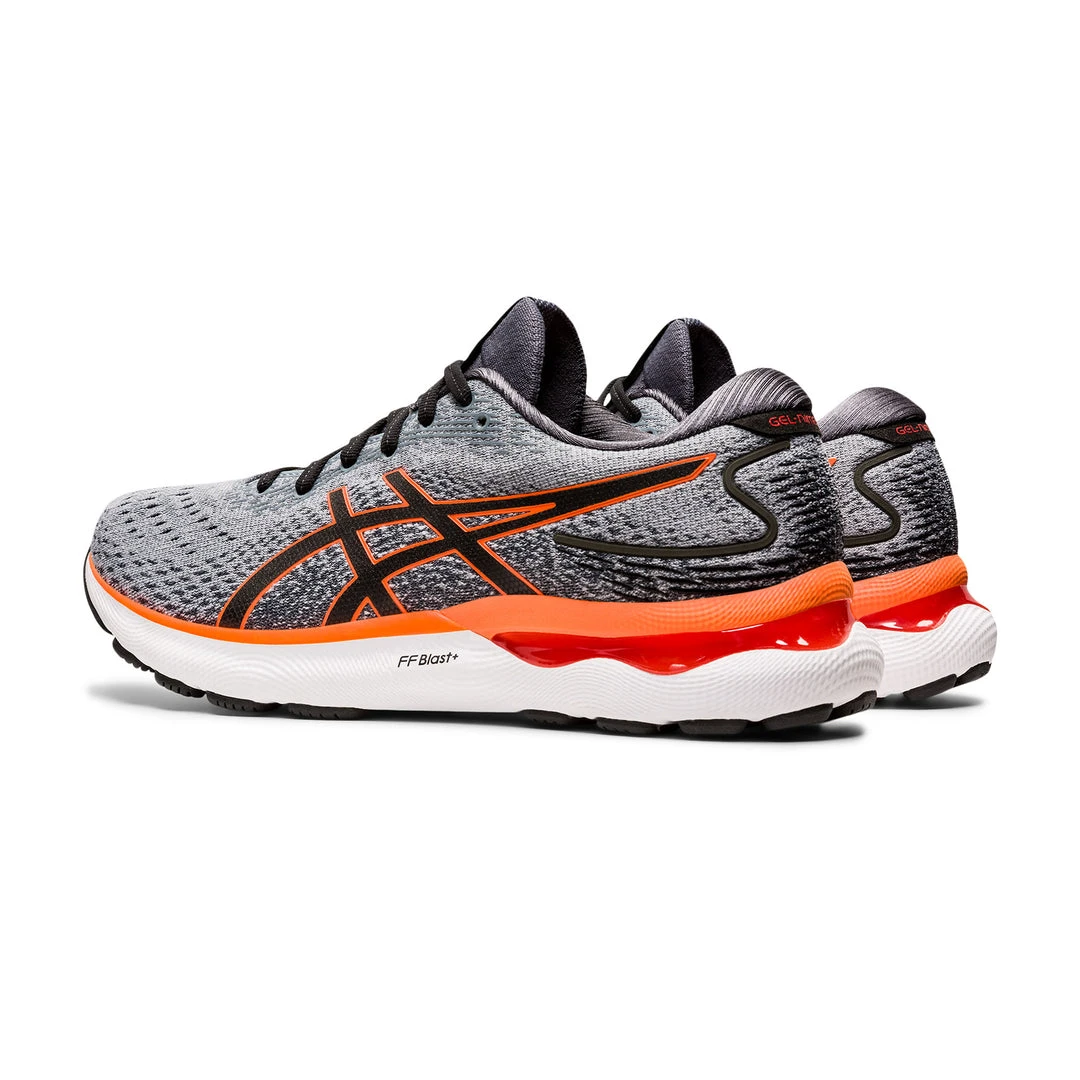 Asics Shoes Men's Gel-Nimbus 24 Running Shoe - Sheet Rock/Shocking Orange - Wide (2E) 5 Asics Shoes Men's Gel-Nimbus 24 Running Shoe - Sheet Rock/Shocking Orange - Wide (2E)