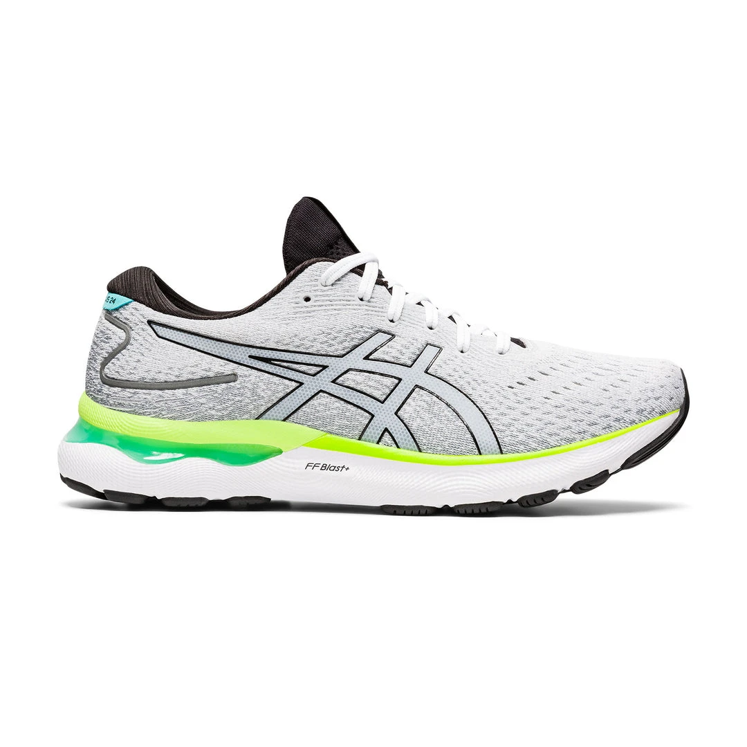 Asics Shoes Men's Gel-Nimbus 24 Running Shoe - White/Black - Regular (D) 1 Asics Shoes Men's Gel-Nimbus 24 Running Shoe - White/Black - Regular (D)