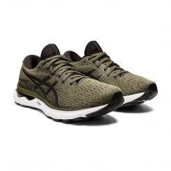 Asics Men's Gel-Nimbus 24 Running Shoe - Olive Canvas/Gunmetal - Regular (D) 10 Asics Men's Gel-Nimbus 24 Running Shoe - Olive Canvas/Gunmetal - Regular (D)