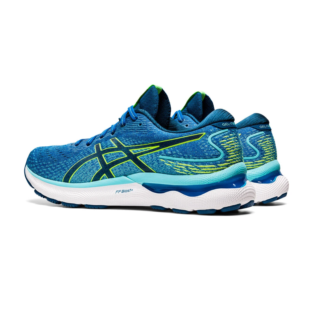 Asics Men's Gel-Nimbus 24 Running Shoe - Lake Drive/Hazard Green - Regular (D) 5 Asics Men's Gel-Nimbus 24 Running Shoe - Lake Drive/Hazard Green - Regular (D)