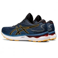 Asics Shoes Men's Gel-Nimbus 24 Running Shoe - Azure/Amber-Regular (D)
