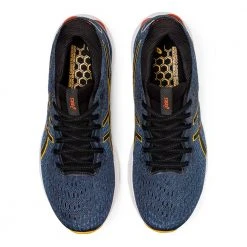 Asics Shoes Men's Gel-Nimbus 24 Running Shoe - Azure/Amber-Regular (D)