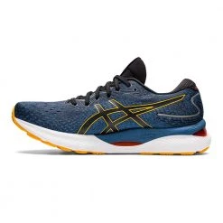Asics Shoes Men's Gel-Nimbus 24 Running Shoe - Azure/Amber-Regular (D)
