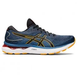 Asics Shoes Men's Gel-Nimbus 24 Running Shoe - Azure/Amber-Regular (D)