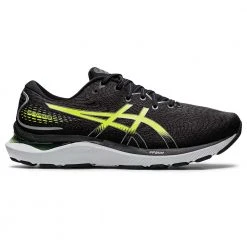 Asics Men's Gel-Cumulus 24 Running Shoe - Black/Hazard Green - Regular (D) Shoes