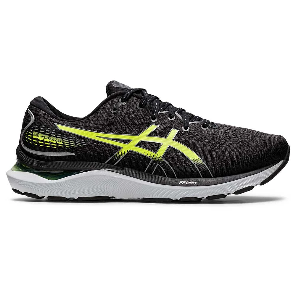 Asics Men's Gel-Cumulus 24 Running Shoe - Black/Hazard Green - Regular (D) Shoes 1 Asics Men's Gel-Cumulus 24 Running Shoe - Black/Hazard Green - Regular (D) Shoes