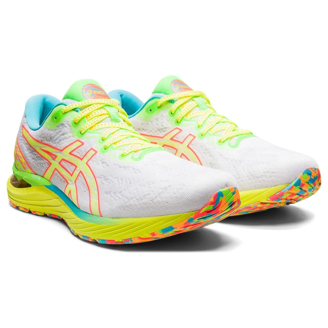 Asics Shoes Men's Gel-Cumulus 23 Run In Color Running Shoe - White/Safety Yellow - Regular (D) 4 Asics Shoes Men's Gel-Cumulus 23 Run In Color Running Shoe - White/Safety Yellow - Regular (D)