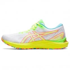 Asics Shoes Men's Gel-Cumulus 23 Run In Color Running Shoe - White/Safety Yellow - Regular (D)