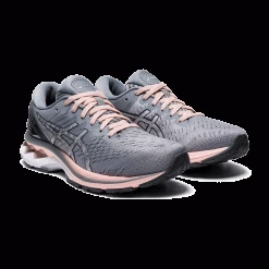 Asics Women's Gel-Kayano 27 Running Shoe - Sheet Rock/Pure Silver - Wide (D)