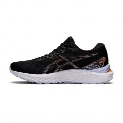 Asics Women's Gel-Cumulus 23 Running Shoe - Black/Sun Peach - Wide (D)