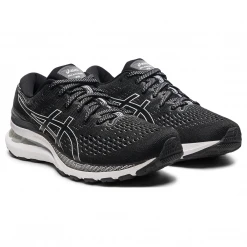 Asics Women's Gel Kayano 28 Running Shoe: Black/White - Wide (D) Shoes 9 Asics Women's Gel Kayano 28 Running Shoe: Black/White - Wide (D) Shoes