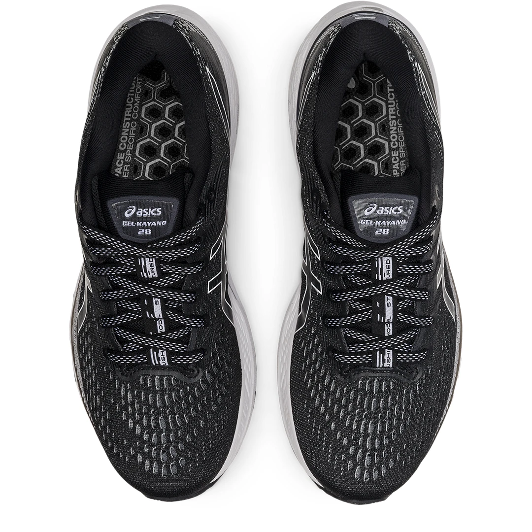 Asics Women's Gel Kayano 28 Running Shoe: Black/White - Regular (B) 6 Asics Women's Gel Kayano 28 Running Shoe: Black/White - Regular (B)