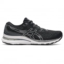 Asics Women's Gel Kayano 28 Running Shoe: Black/White - Wide (D) Shoes
