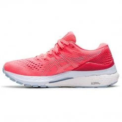 Asics Women's Gel-Kayano 28 Running Shoes - Blazing Coral/Mist - Wide (D)
