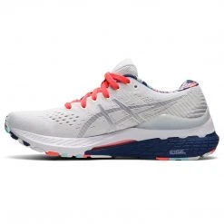 Asics Shoes Women's Gel-Kayano 28 Running Shoe - White/Thunder Blue - Regular (B)