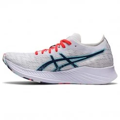 Asics Women's Magic Speed Running Shoe - White/Thunder Blue - Regular (B) Shoes