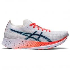 Asics Women's Magic Speed Running Shoe - White/Thunder Blue - Regular (B) Shoes
