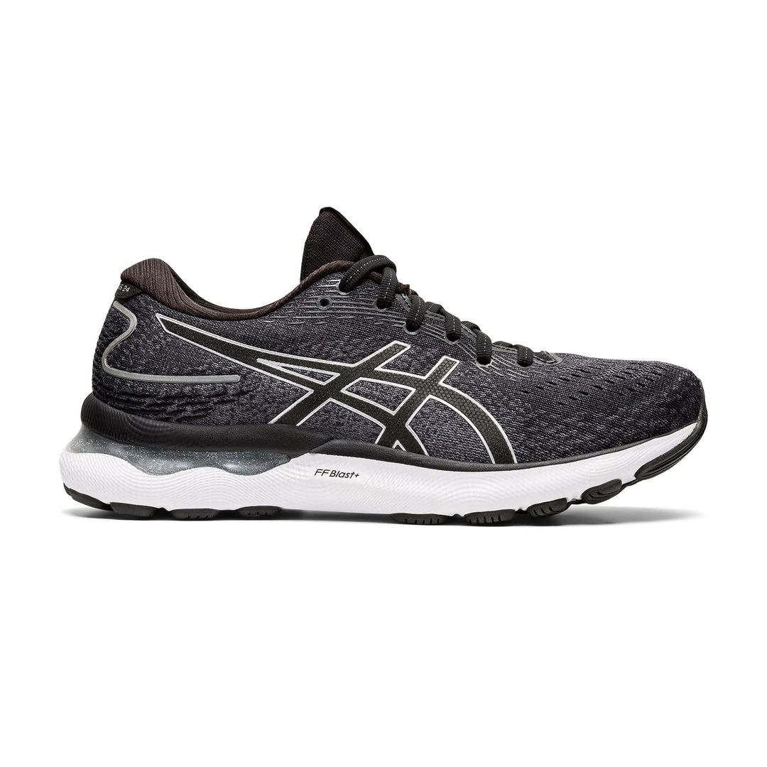 Asics Shoes Women's Gel-Nimbus 24 Running Shoe - Black/Pure Silver -Wide (D) 1 Asics Shoes Women's Gel-Nimbus 24 Running Shoe - Black/Pure Silver -Wide (D)