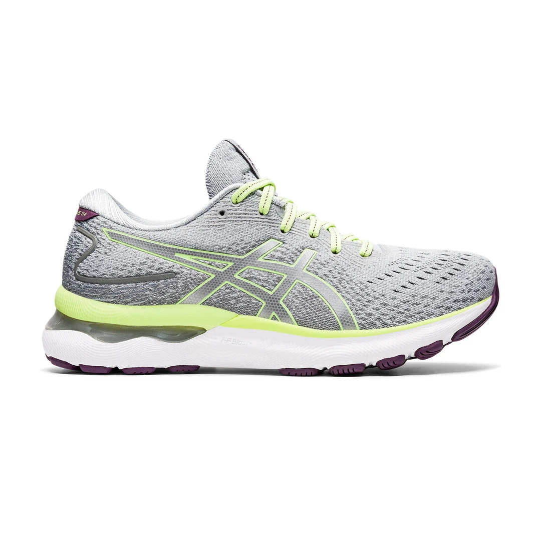 Asics Women's Gel-Nimbus 24 Running Shoe - Piedmont Grey/Lime Green - Regular (B) 1 Asics Women's Gel-Nimbus 24 Running Shoe - Piedmont Grey/Lime Green - Regular (B)