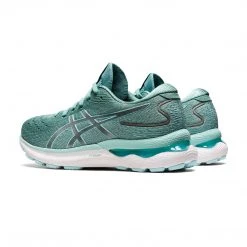 Asics Shoes Women's Gel-Nimbus 24 Running Shoe - Sage/Clear Blue - Regular (B) 11 Asics Shoes Women's Gel-Nimbus 24 Running Shoe - Sage/Clear Blue - Regular (B)