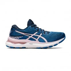 Asics Shoes Women's Gel-Nimbus 24 Running Shoe - French Blue/Barely Rose - Regular (B)
