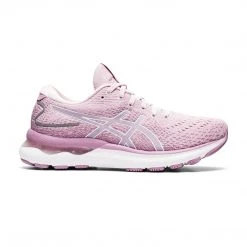 Asics Women's Gel-Nimbus 24 Running Shoe - Barely Rose/White - Regular (B)