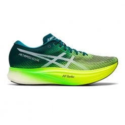 Asics Unisex MetaSpeed Edge+ Running Shoe - Velvet Pine/Safety Yellow - Regular (D)