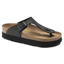 Birkenstock Gizeh Platform Vegan - Birko Flor Black- Regular/Wide Shoes