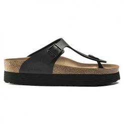 Birkenstock Gizeh Platform Vegan - Birko Flor Black- Regular/Wide Shoes