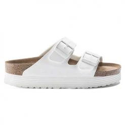 Birkenstock Arizona Platform Vegan - White- Medium/Narrow