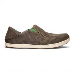 Olukai Men's Nohea Mesh Shoe - Mustang/Lime Peel- Regular (D) Shoes