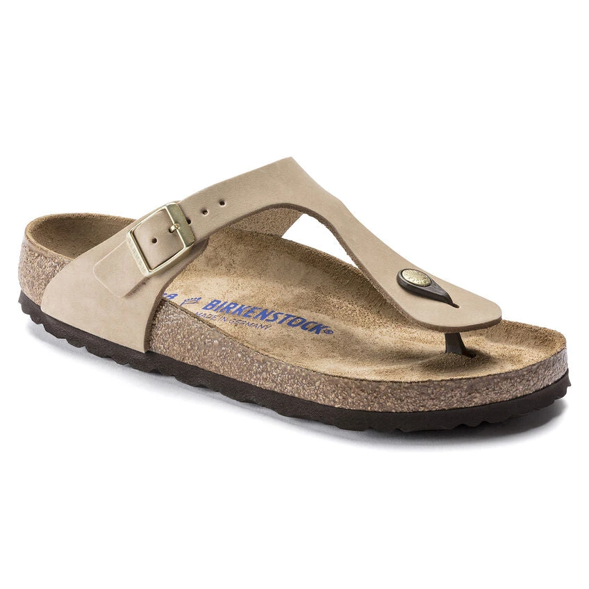 Birkenstock Gizeh Soft Footbed Sandcastle Nubuck Leather- Regular/Wide 5 Birkenstock Gizeh Soft Footbed Sandcastle Nubuck Leather- Regular/Wide